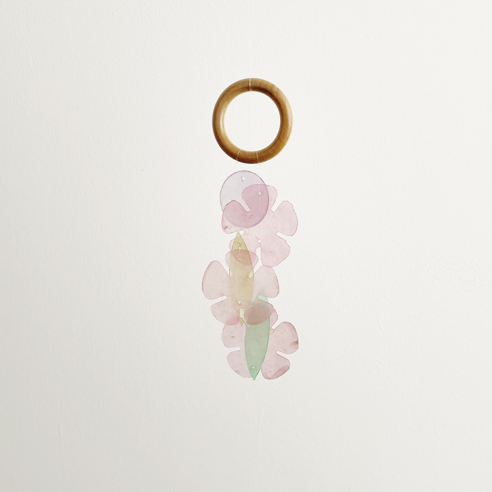 [21USE_0173]아프리카벚꽃 문방구 자개모빌 DIY-KIT_핑크